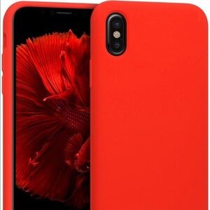 Red silicone iPhone 10X  Max cover